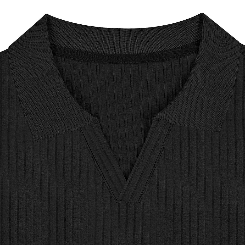 Men's T-shirts with lapel and V-neck