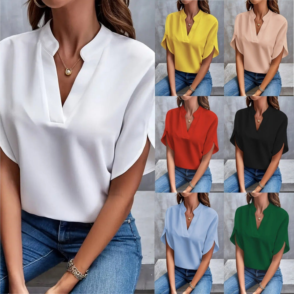 Womens Casual V-neck Shirt