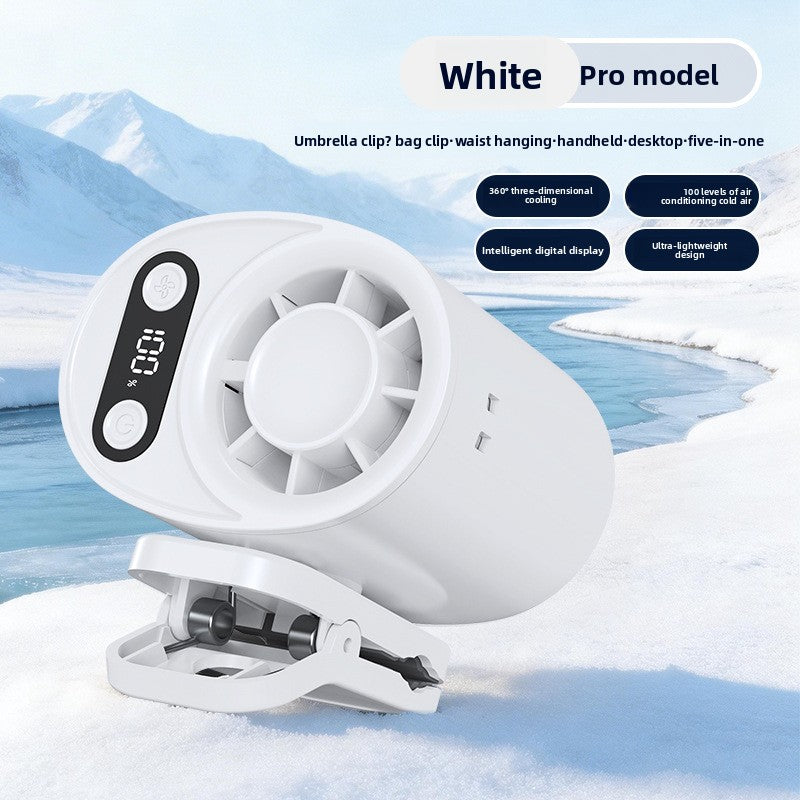 Portable USB Rechargeable Neck Hanging Fan