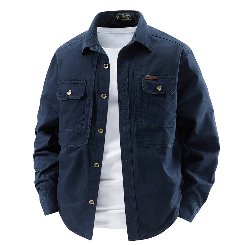 Classic Long Sleeve Work Shirt for Men
