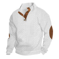 Mens Stand Collar Jacquard Sweater