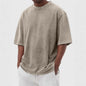 Mens Washed Cotton Pullover T-Shirt