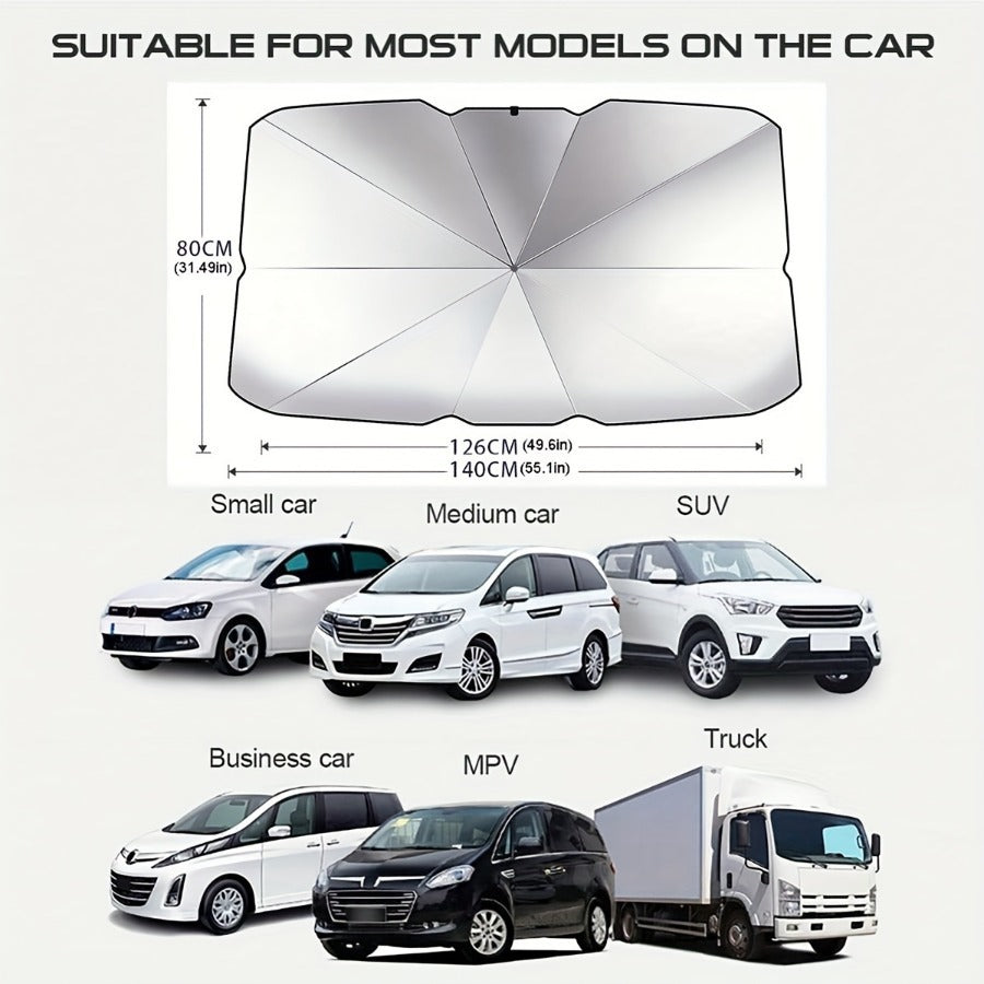 Car Sunshade Universal Front Windshield UV Protection Heat Insulation