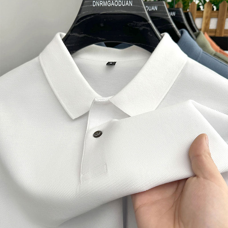 Mens Cotton Polo Shirt Short Sleeve Casual Top