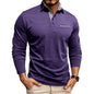 Mens Breathable Polo Shirt Long Sleeve