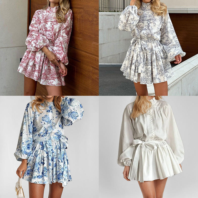 Strap pleated dress