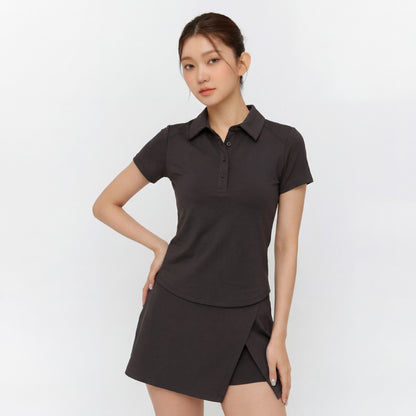 Womens Sports Polo Shirt Stretch Fabric Cooling Athletic Top