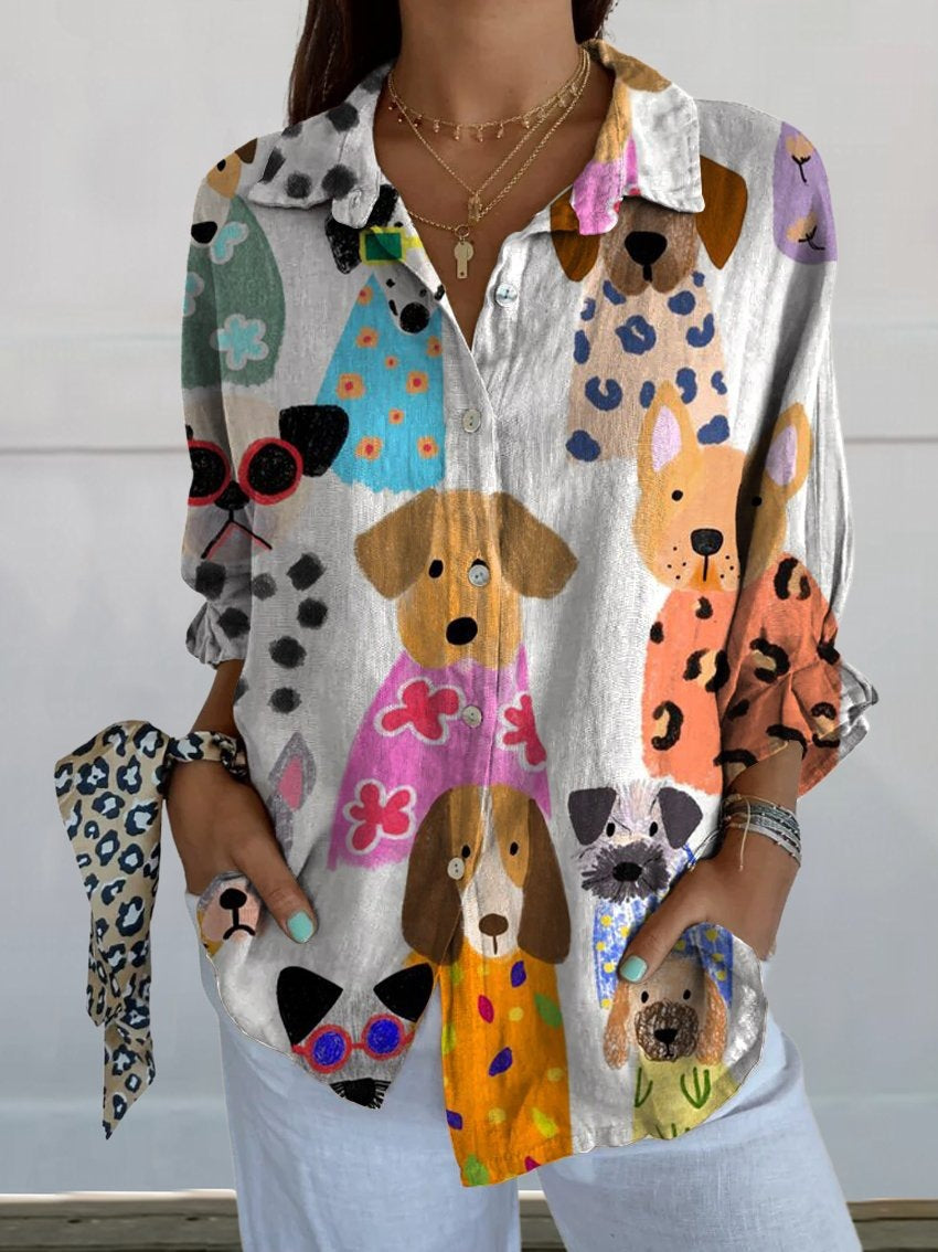 Womens Loose Fit Satin Shirt