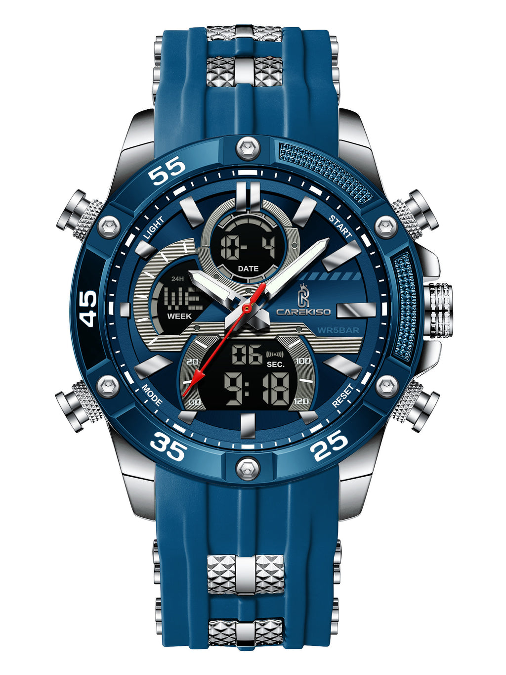 Men's Luminous Dual Display Waterproof Watch
