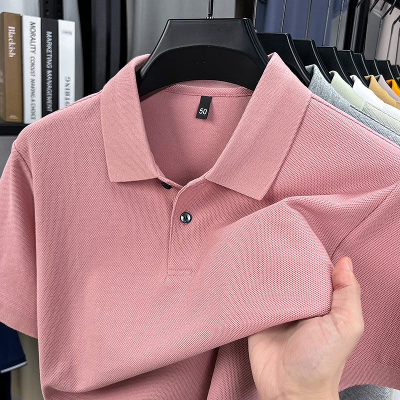 Mens Cotton Polo Shirt Short Sleeve Casual Top