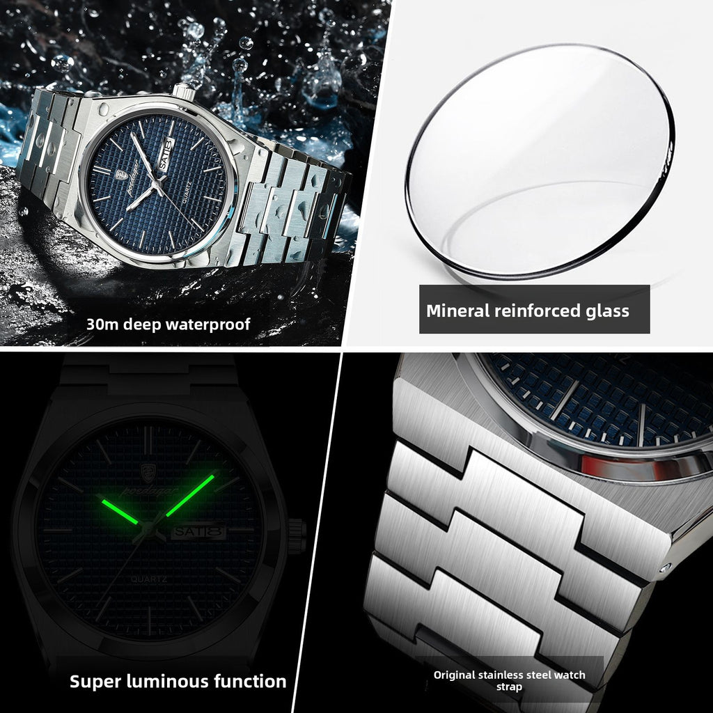 Ultra Thin Waterproof Calendar Mens Watch