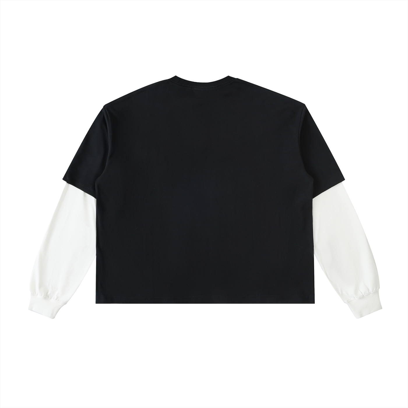 Z Layered Contrast Sleeve Cotton T-Shirt