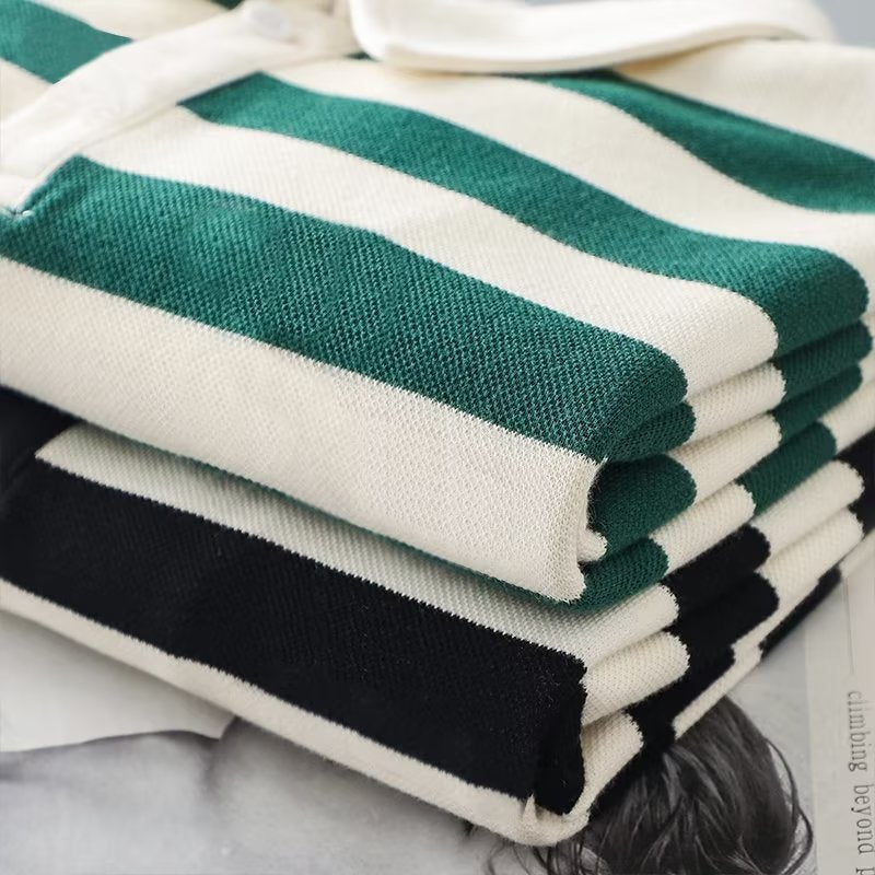 Striped Short Sleeve Polo Shirt