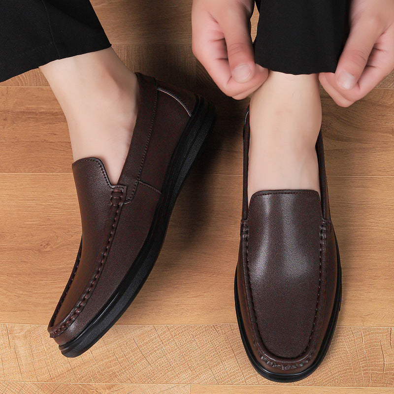 Men's Casual Leather Slip-On Loafers