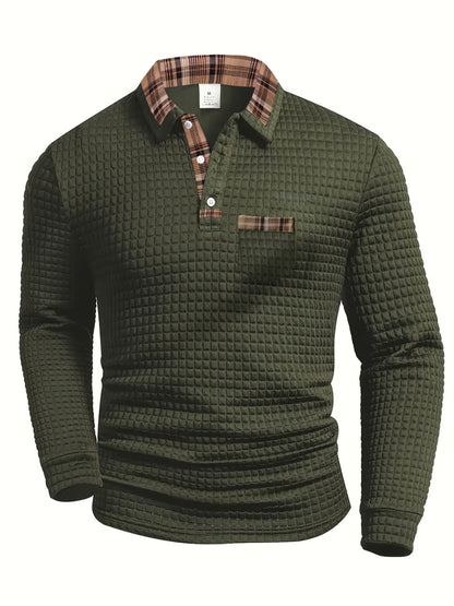 Classic Checkered Mens Polo Shirt