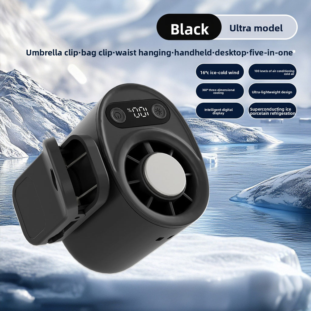 Portable USB Rechargeable Neck Hanging Fan
