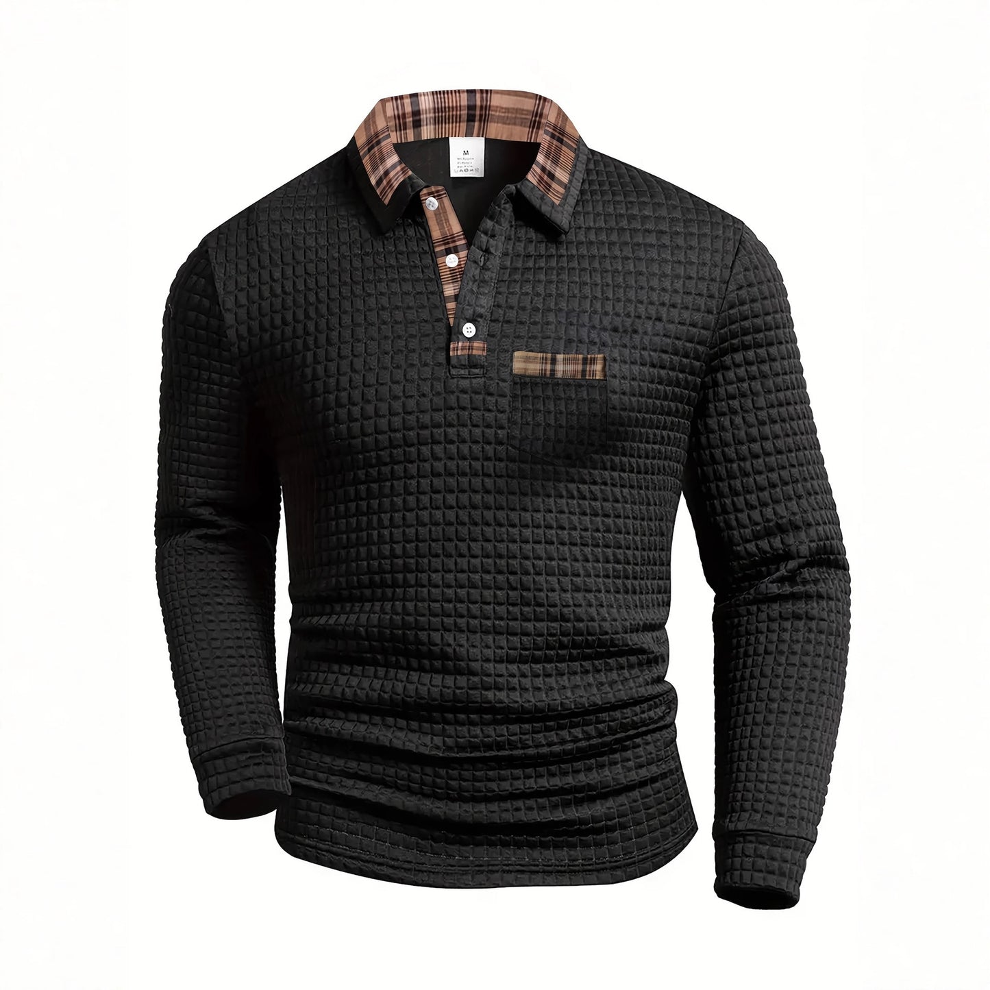 Classic Checkered Mens Polo Shirt