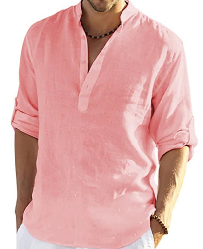 Men's Linen Long-Sleeve T-Shirt