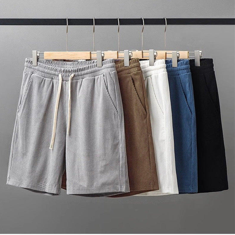 Mens Waffle Texture Sports Shorts