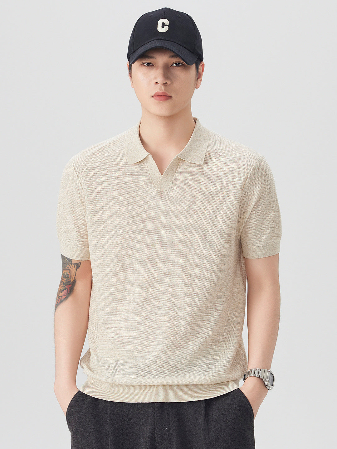 Mens Casual Short Sleeve Polo Shirt