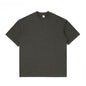 Heavyweight Brushed Cotton T-Shirt Men Vintage Style