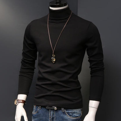 Slim-fitting high-neck base shirt