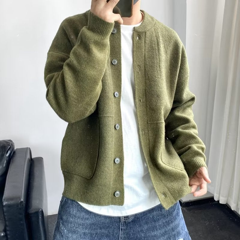 Mens Knitted Crewneck Sweater