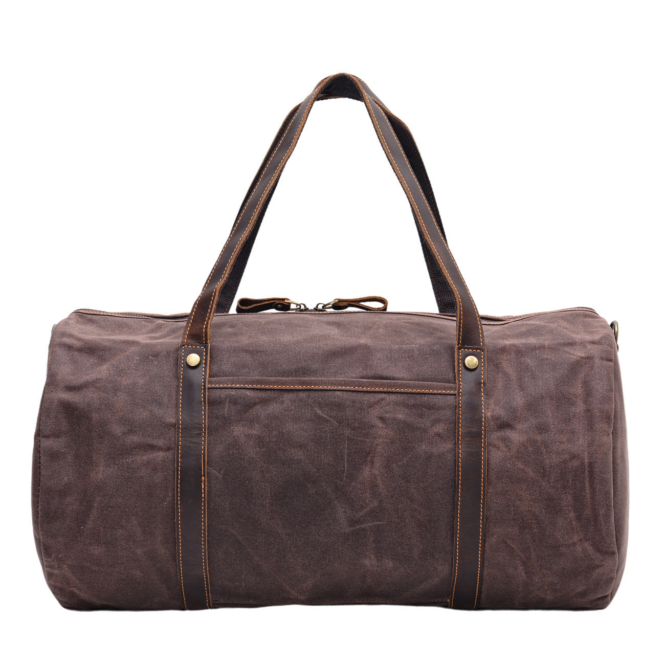 Retro Canvas Travel Bag with Leather Trim
