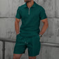 Men's Waffle Knit Short Sleeve and Shorts Set