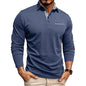 Mens Breathable Polo Shirt Long Sleeve