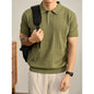 Mens Breathable Knit Polo Shirt