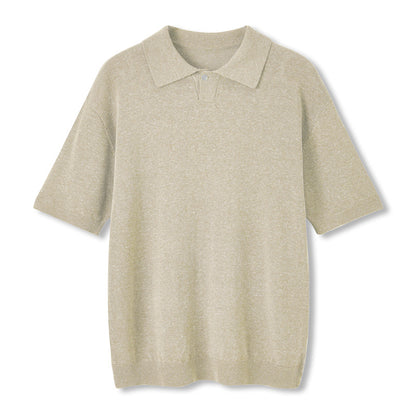 Mens Knitted Polo Shirt