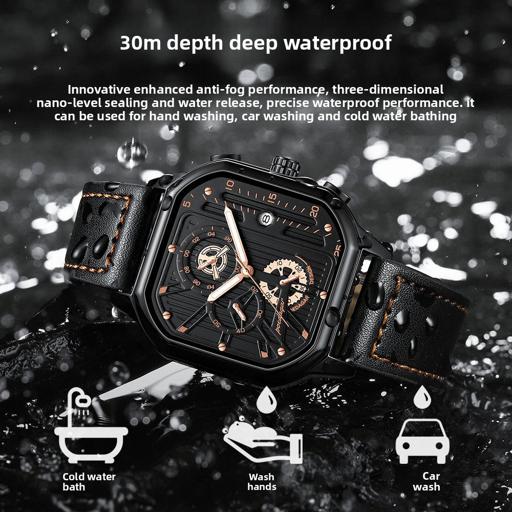 Multifunctional Waterproof Luminous Mens Watch