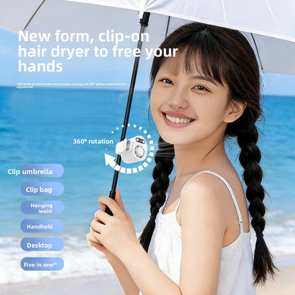Portable USB Rechargeable Neck Hanging Fan
