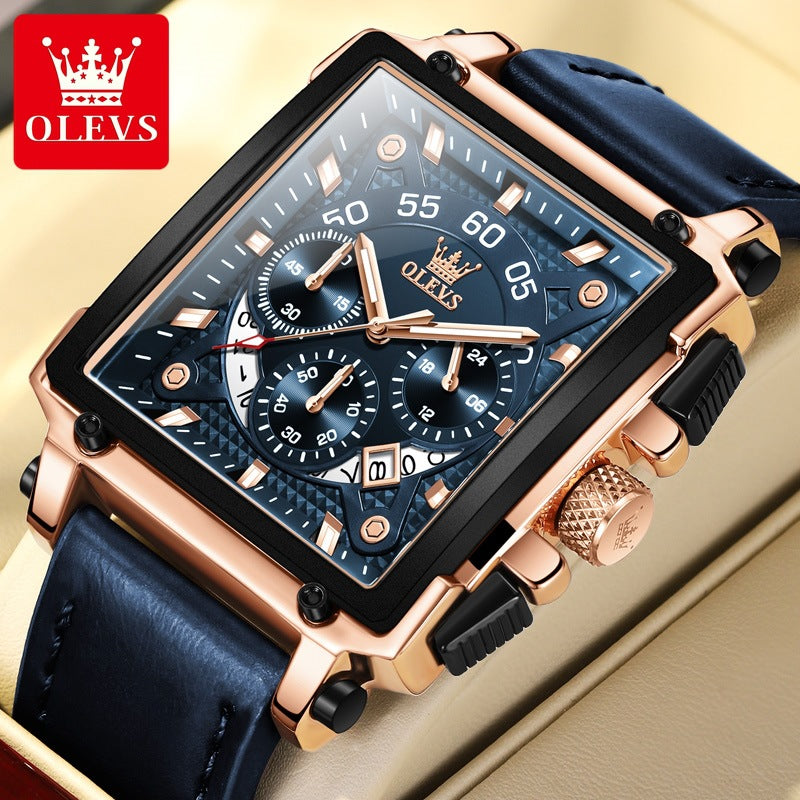 Mens Sports Chronograph Quartz Watch