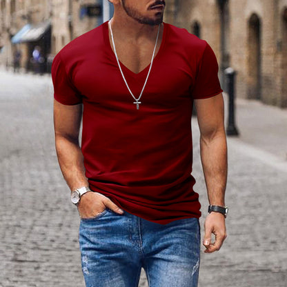 Mens V-Neck Slim Fit T-Shirt