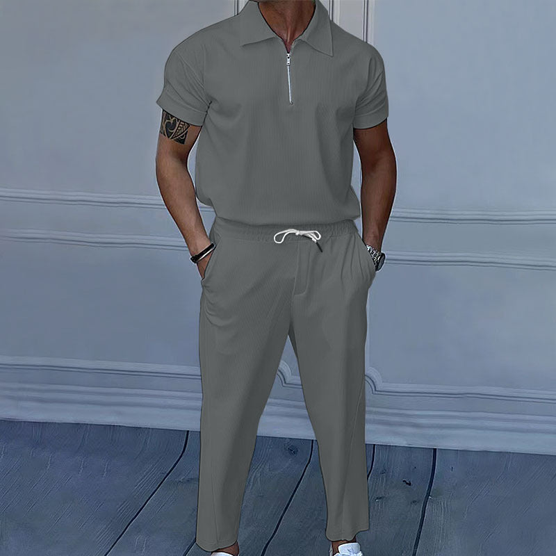 plus size men's solid color suit