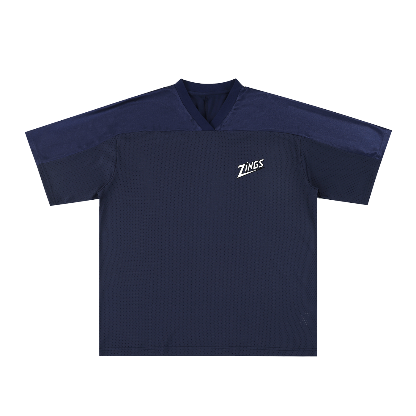 Oversized Mesh V-Neck Soccer Jersey