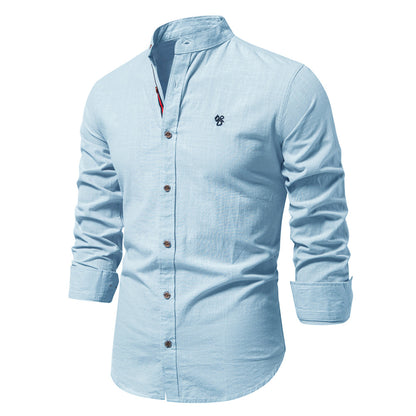 Mens Cotton Long Sleeve Casual Shirt
