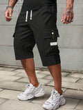 Mens Summer Cargo Shorts Straight Cropped Pants