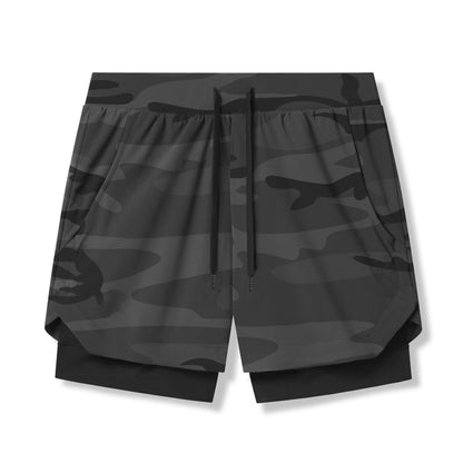 Men's Quick-Dry Fitness Shorts Double-Layer Athletic Design