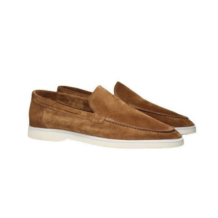 Mens Suede Slip-On Driving Loafers