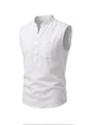 Mens Linen Summer Vest