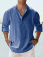 Mens Stand Collar Cotton Shirt