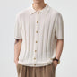 Jacquard Retro Luxury Knitted Polo Shirt