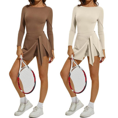 Long Sleeve Tennis Skirt Set
