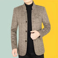 Mens Casual Suit Jacket with Flat Collar