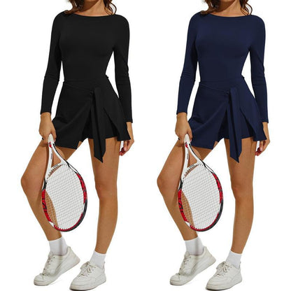 Long Sleeve Tennis Skirt Set