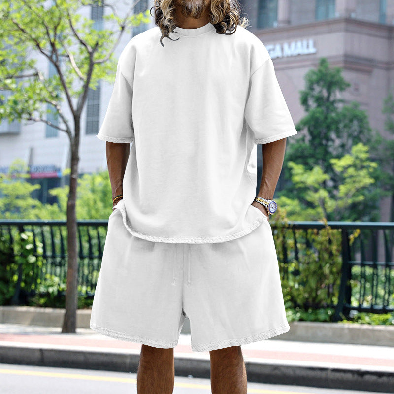 Men's Casual Short Sleeve T-Shirt and Shorts Set
