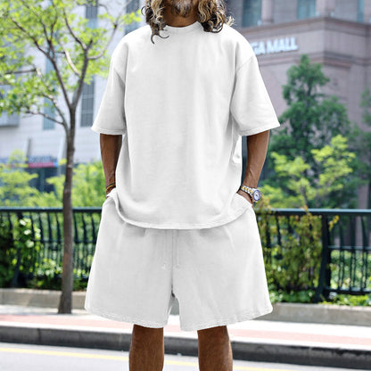 Men's Casual Short Sleeve T-Shirt and Shorts Set